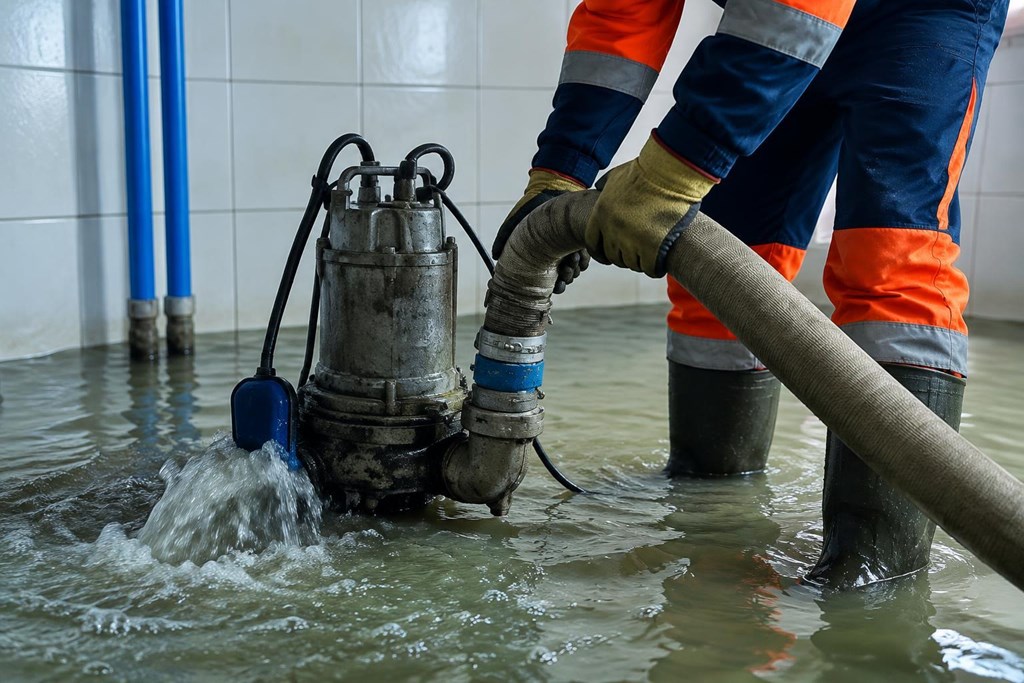 Foto 1 Así frenamos el daño: achique de agua por inundaciones en O Barbanza
