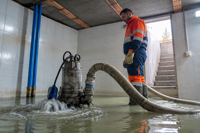 Así frenamos el daño: achique de agua por inundaciones en O Barbanza - Imagen 1