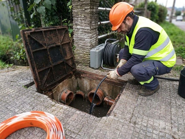 Inspección de tuberías con cámara en O Barbanza